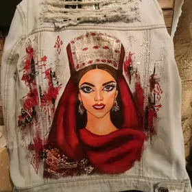 Джинсовка с ручной росписью