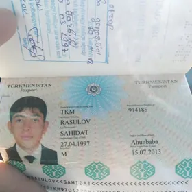 pasport tapylly Rasulow Sahida