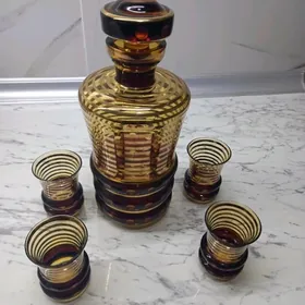 Графин,Кружки Богемия