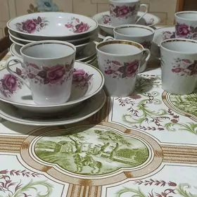 тарелки,бокальчики,хрусталь