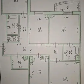 Подвойская 8 этаж 4ком 210м²