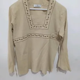 Блузы из льна и сетка-лайкра