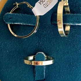 золотые комплект cartier