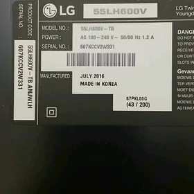 LG 55 LIK  model 55LH600V
