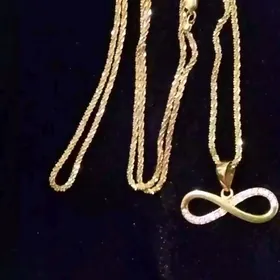 gyzyl_золото цепочка кулон