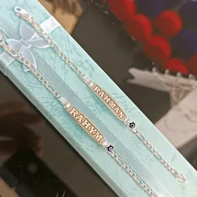 Kümüş çaga at ýazylýan braslet