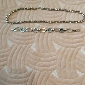 Комплект из серебра с позолот