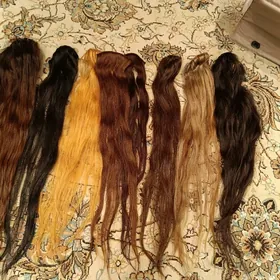 Натуральные волосы на трессе