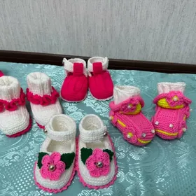 вязаные пинетки