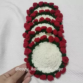 Вязаные подставки