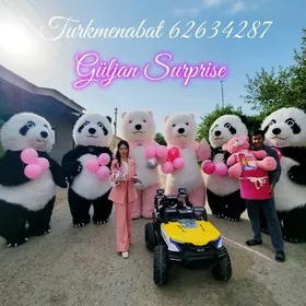 mişka,panda,animator,kloun