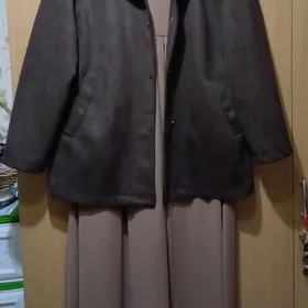 пиджак oversize замшевый