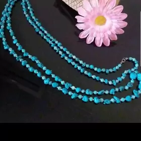бусы бирюза, длинные 168см