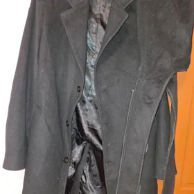 пальто черное с копишоном