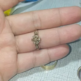 ýüzük gyzyl briliant gaşly