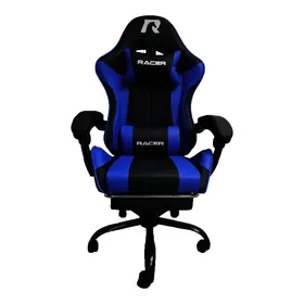 Игровое кресло Racer Mustang черный - синий 90 кг