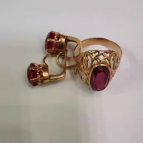 Комплект серьги кольцо11.33-гр