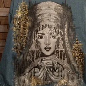 Джинсовка с ручной росписью