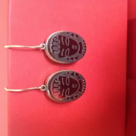 Серьги серебряные с ониксом