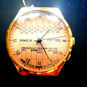 Часы «Ракета», новые. Позолоченные. СССР