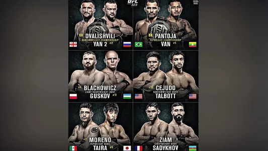 Полный кард UFC 323 с двумя чемпионскими боями: Двалишвили – Ян и Пантожа – Ван
