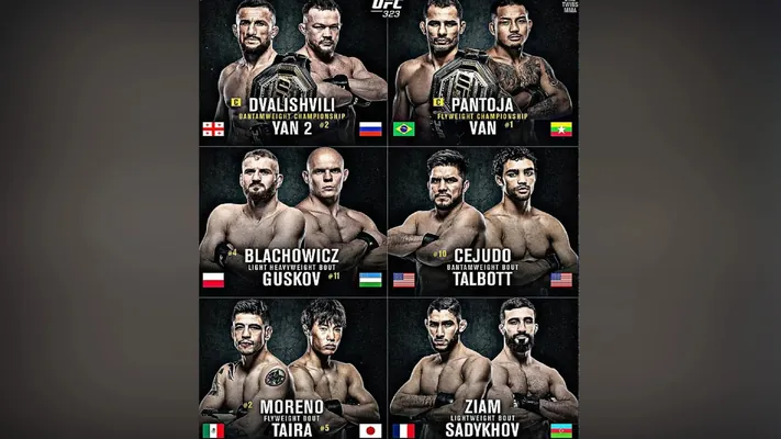 UFC 323-de iki çempionlyk söweşi geçiriler: Dwalişwili – Ýan we Pantoža – Wan