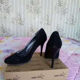 Туфли 37 раз. Замша с сразами