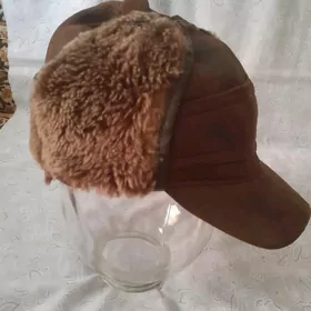 детская шапка кожаная