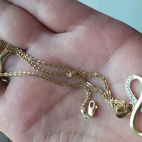 Gyzyl Золото цепочка кулон