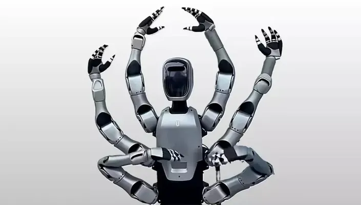 Midea dünýäde ilkinji alty elli gumanoid roboty hödürledi