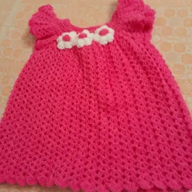 вязаное платье с башмачками