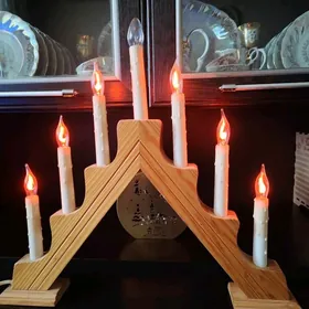 подсвечник деревянный
