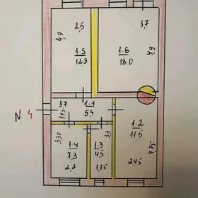 Satlyk jaý 3 KOMNAT
