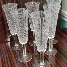 Фужеры хрустальные высокие 6 ш