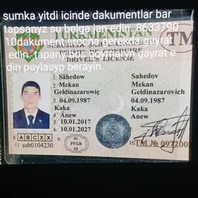 Sumka bilen dokument yitdi