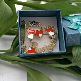 Bizuterya gyzyl yaljak cagalar