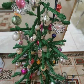 Ёлка СССР и игрушки новогодние