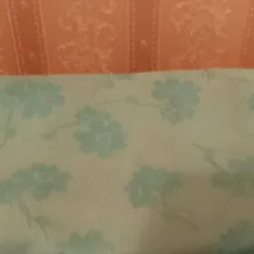 материал шелк голубой