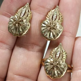 gyzyl brilyant komplekt