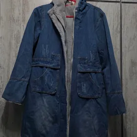 Панчо, куртка джинса утепленна