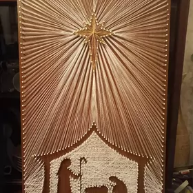 картины из ниток