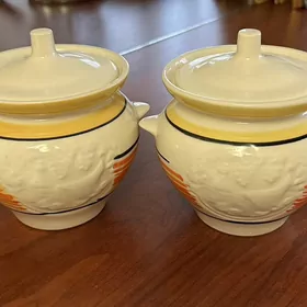 Горшочки глиняные