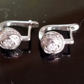 серьги серебрянные