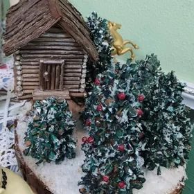 Сувенир из дерева на Новый год