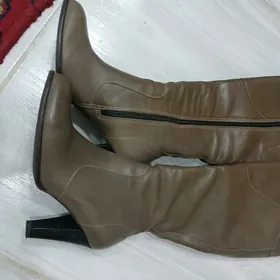 кожаные женские сапоги adik