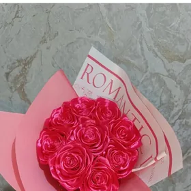 Букеты из атласных лент