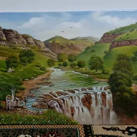 Elde çekilen türkmen peýzaş