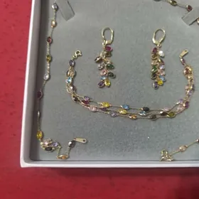 Золотой комплект Камни Мира