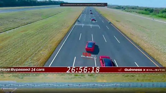 Hytaýyň Exlantix ES elektrik sedany ýolda öwrümli hereket etmek boýunça rekord goýdy