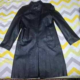 Стильный кожаный женский френч